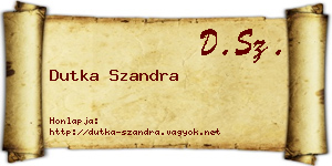 Dutka Szandra névjegykártya